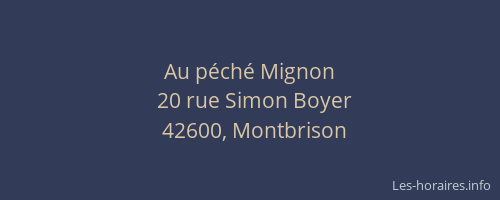 Au péché Mignon