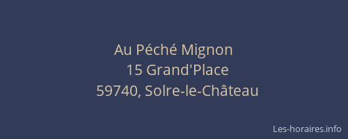 Au Péché Mignon