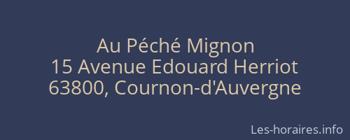 Au Péché Mignon