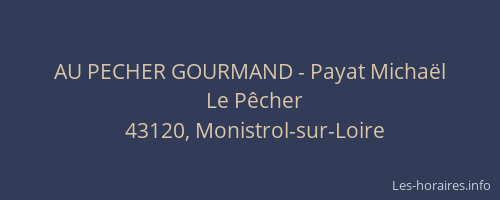 AU PECHER GOURMAND - Payat Michaël