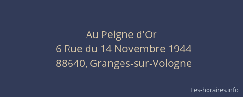 Au Peigne d'Or