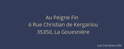 Au Peigne Fin