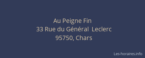Au Peigne Fin