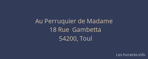 Au Perruquier de Madame