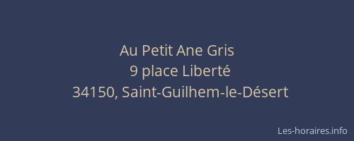Au Petit Ane Gris