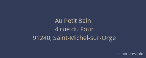 Au Petit Bain