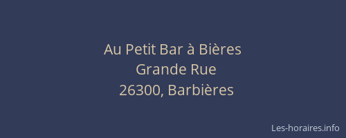 Au Petit Bar &agrave; Bi&egrave;res