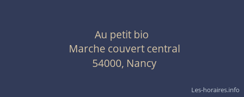 Au petit bio