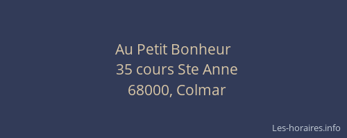 Au Petit Bonheur