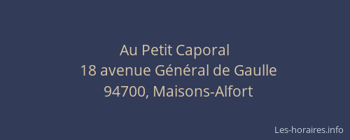 Au Petit Caporal