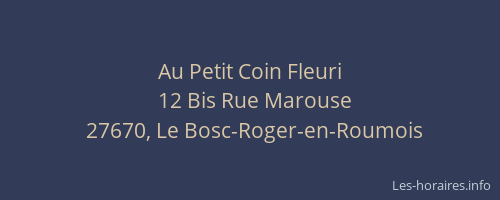 Au Petit Coin Fleuri