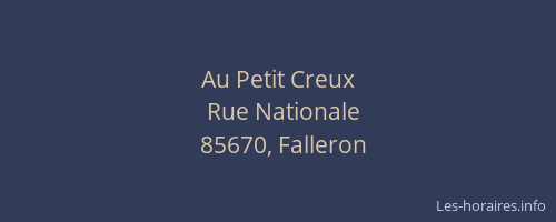 Au Petit Creux