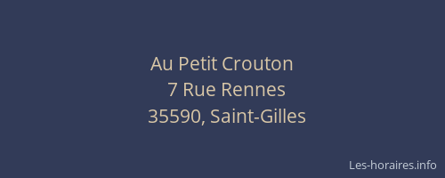 Au Petit Crouton