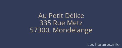 Au Petit Délice