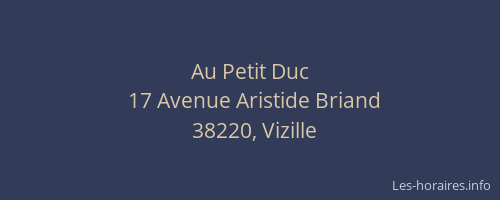 Au Petit Duc