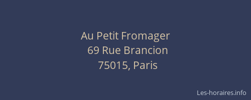 Au Petit Fromager