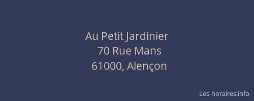 Au Petit Jardinier
