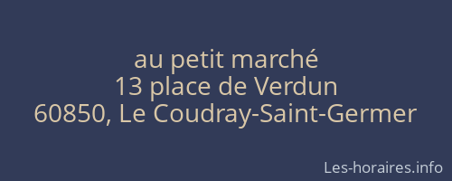 au petit marché