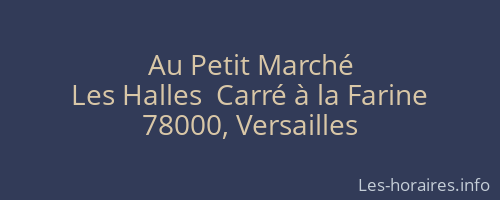 Au Petit Marché