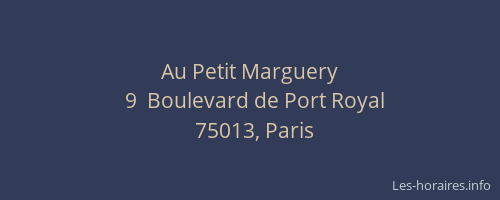 Au Petit Marguery
