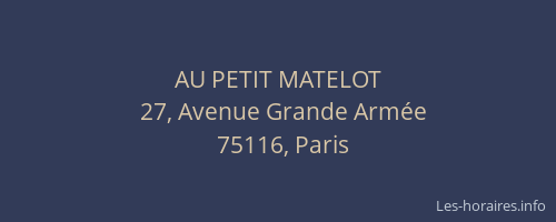 AU PETIT MATELOT