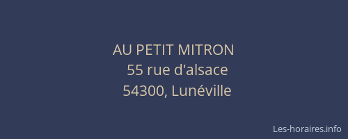 AU PETIT MITRON