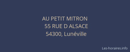 AU PETIT MITRON