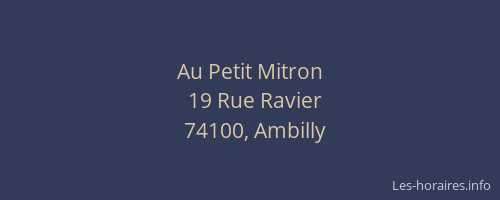 Au Petit Mitron