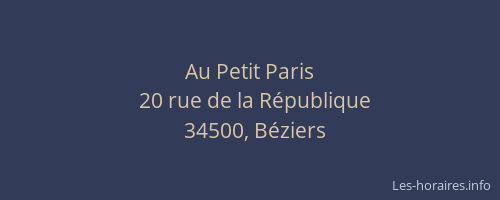 Au Petit Paris