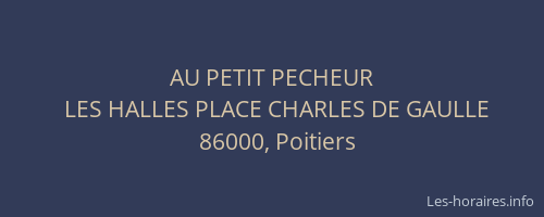 AU PETIT PECHEUR