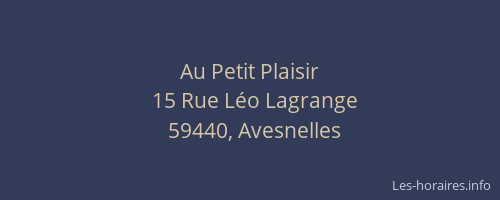 Au Petit Plaisir