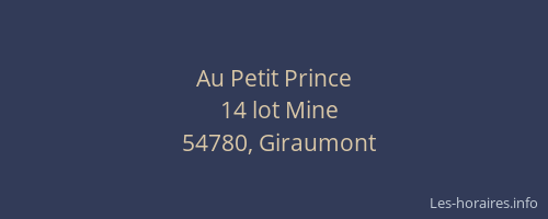 Au Petit Prince