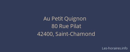 Au Petit Quignon