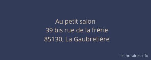 Au petit salon
