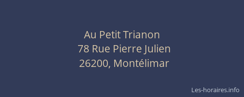 Au Petit Trianon