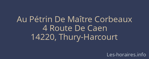 Au Pétrin De Maître Corbeaux