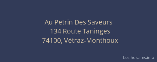 Au Petrin Des Saveurs