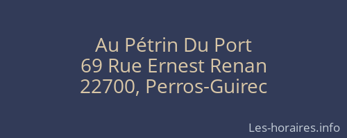 Au Pétrin Du Port