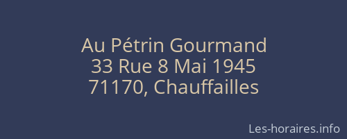 Au Pétrin Gourmand