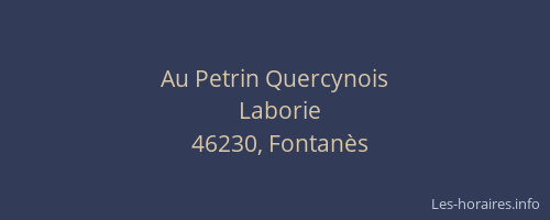 Au Petrin Quercynois
