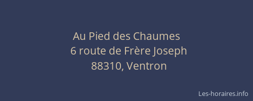 Au Pied des Chaumes
