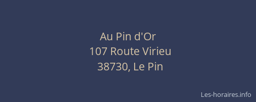 Au Pin d'Or