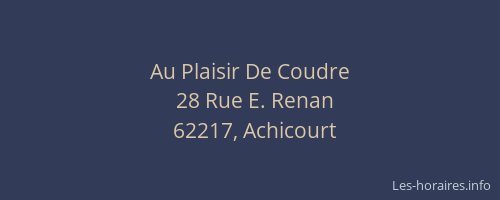 Au Plaisir De Coudre
