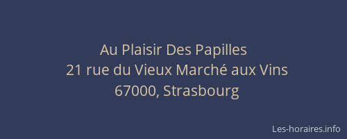 Au Plaisir Des Papilles