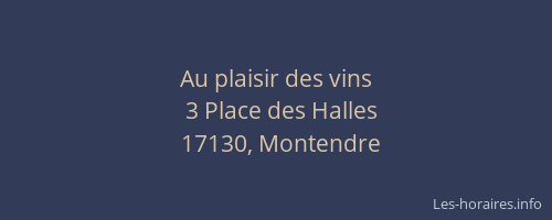Au plaisir des vins