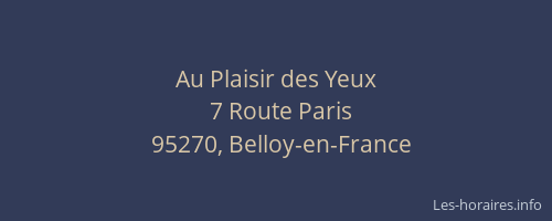 Au Plaisir des Yeux