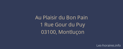 Au Plaisir du Bon Pain