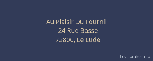 Au Plaisir Du Fournil