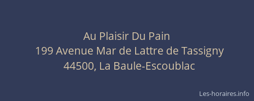 Au Plaisir Du Pain
