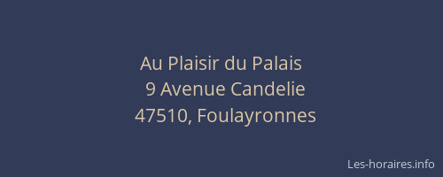 Au Plaisir du Palais